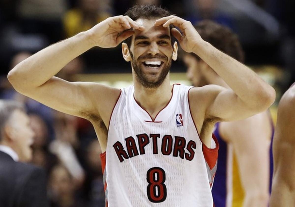 José Manuel Calderón, el 20 de gener, durant el partit entre els Raptors i els Lakers. José Manuel Calderón, el 20 de gener, durant el partit entre els Raptors i els Lakers.