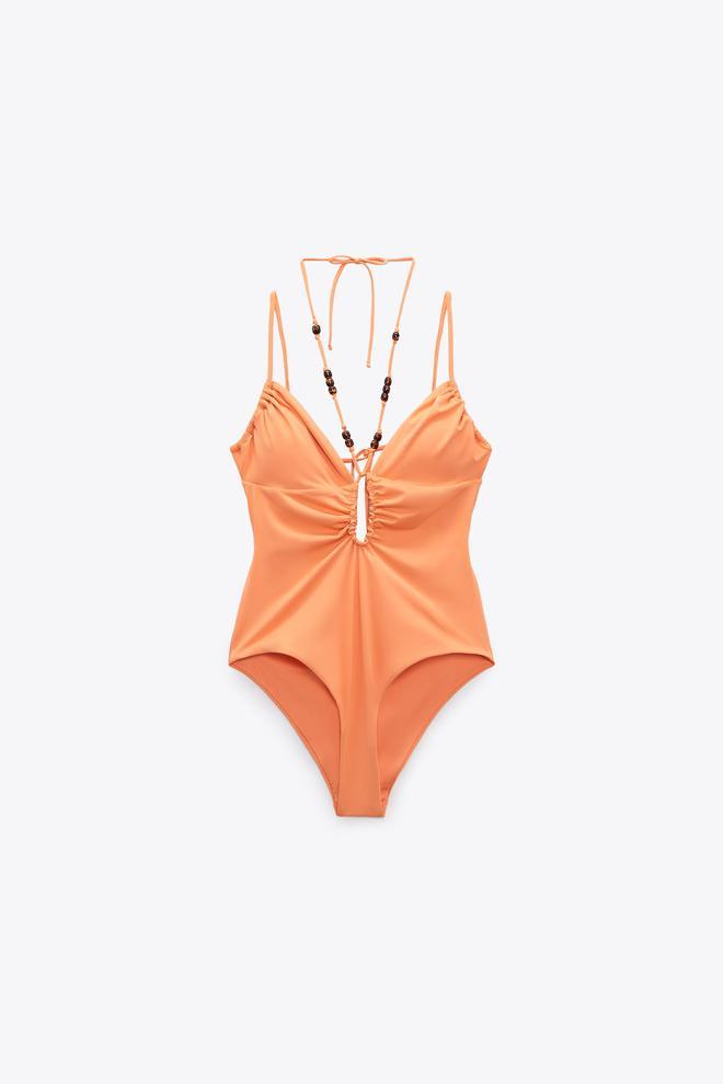 Bañador en color naranja de Zara