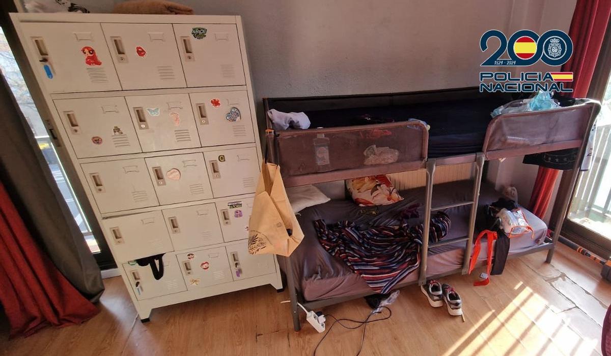 El cuarto donde vivían hacinadas las mujeres.