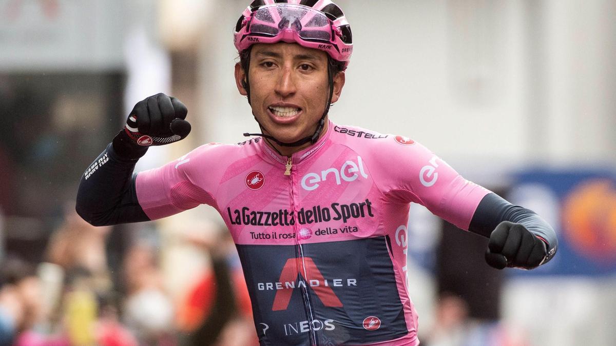 Egan Bernal, con la maglia rosa del Giro