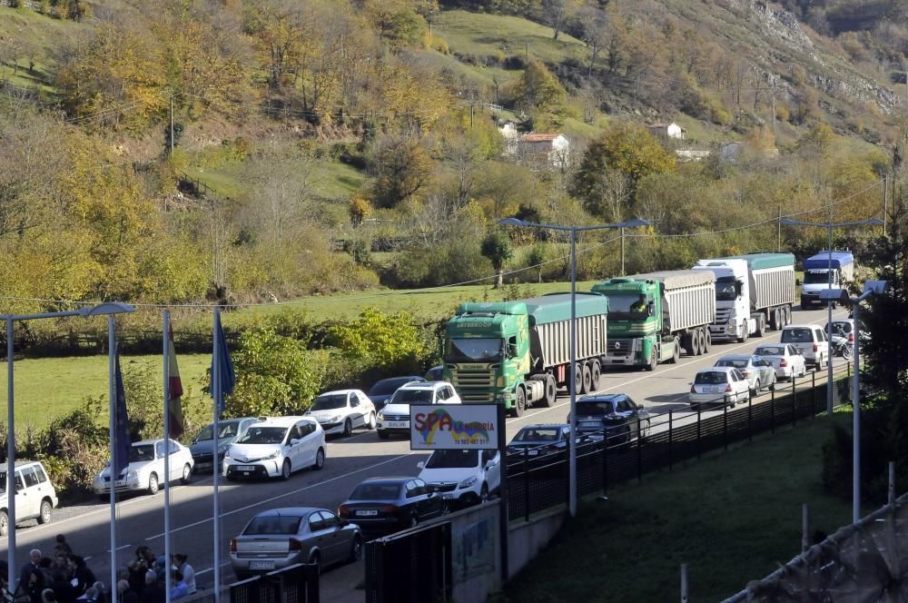 Protesta contra el cierre del geriátrico de Felechosa