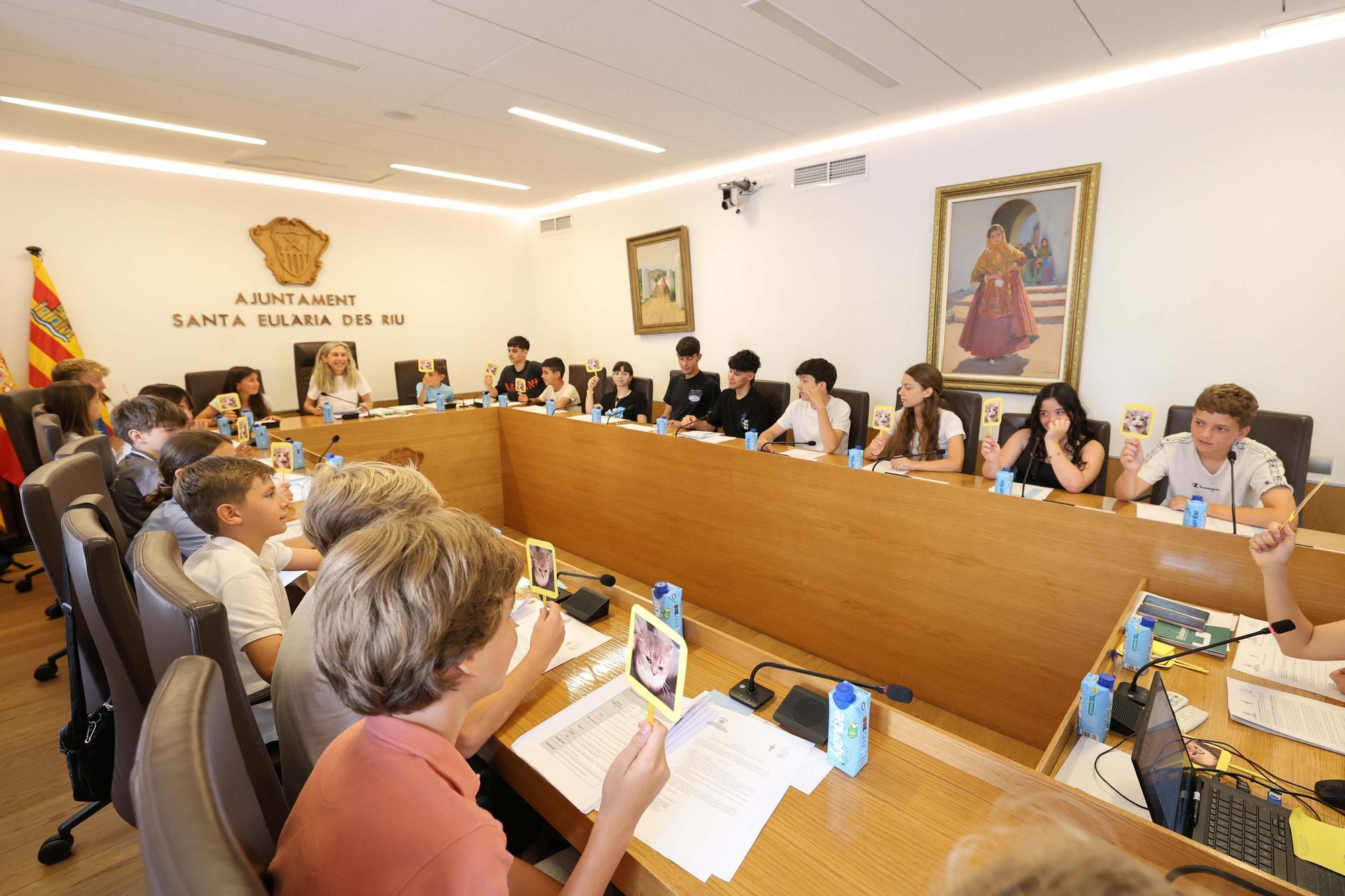 Pleno infantil en el Ayuntamiento de Santa Eulària