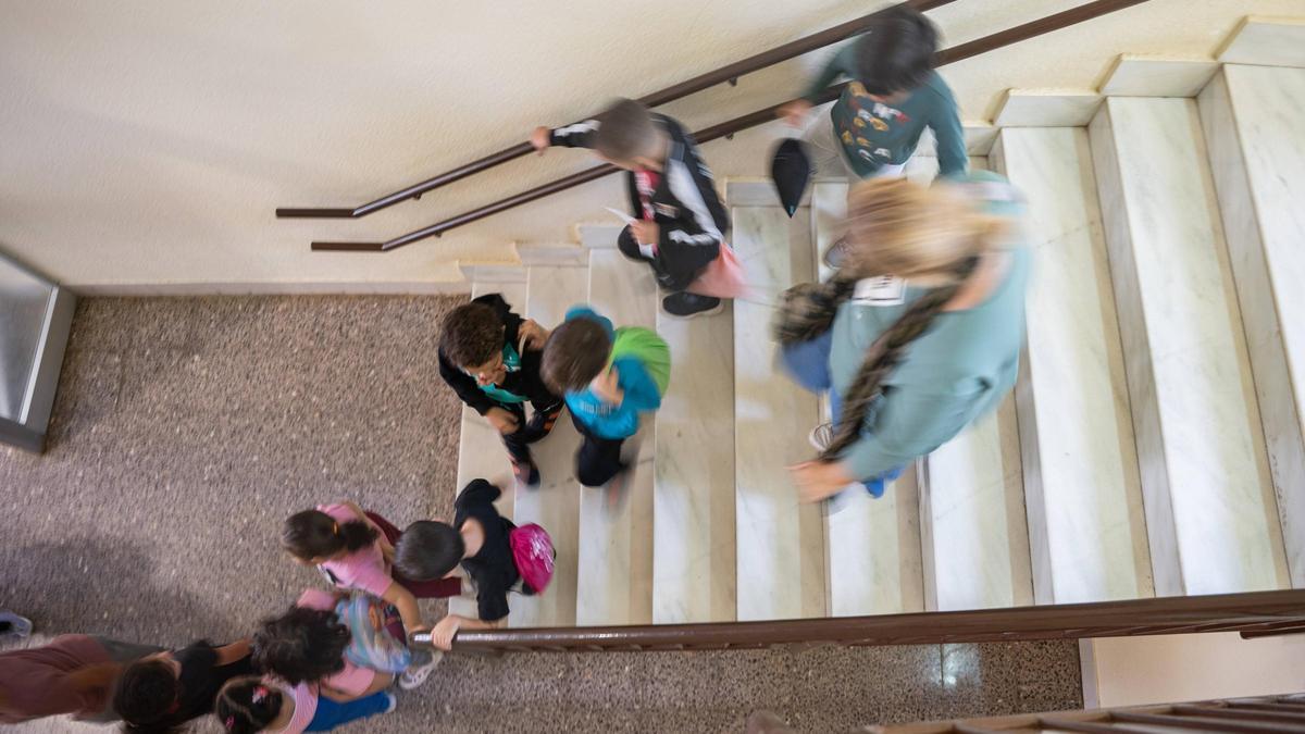 Alumnos de primaria, en una escuela de Barcelona.