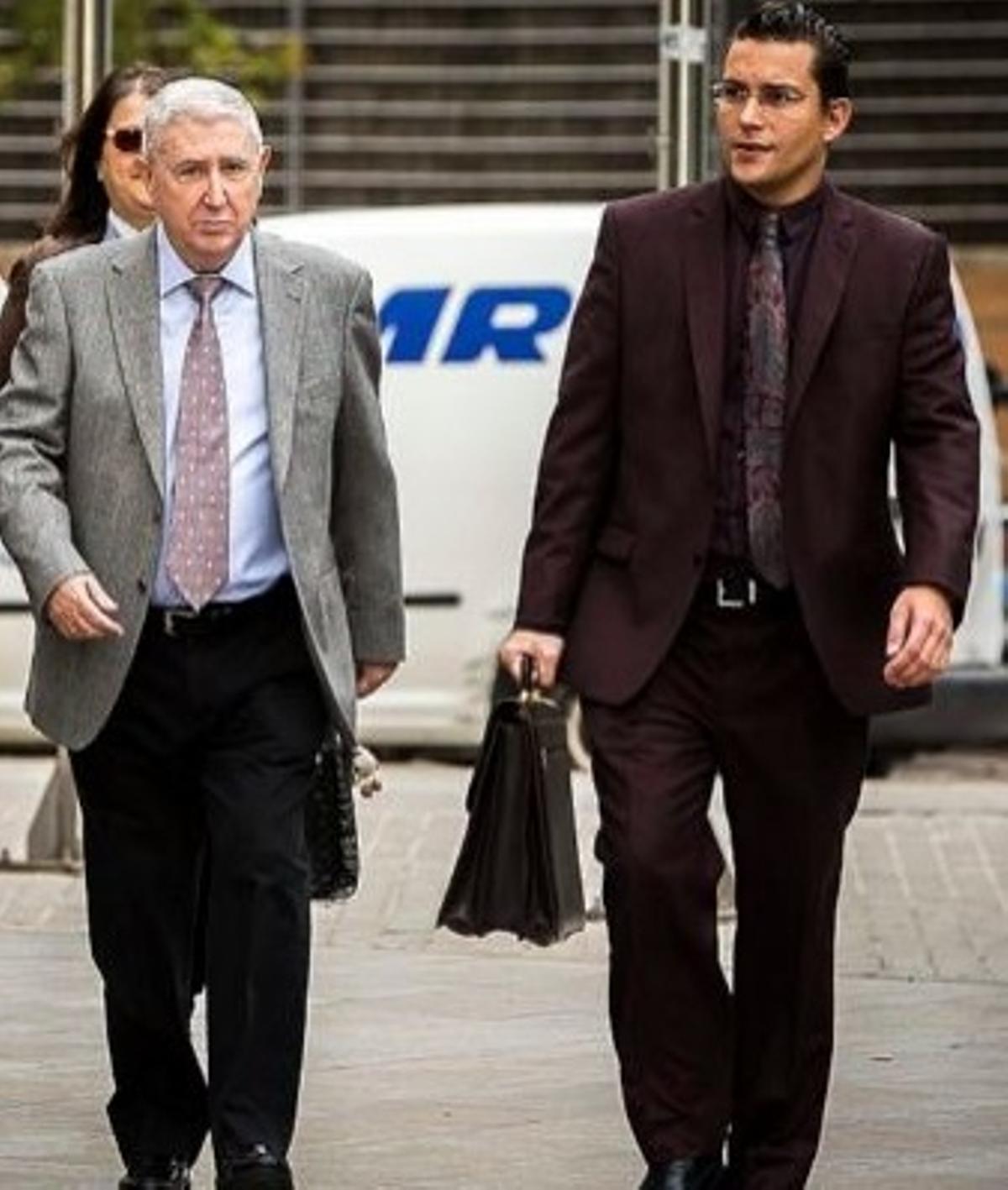 Pardo Geijo con el exsecretario de RTVV antes de declarar en caso Gurtel