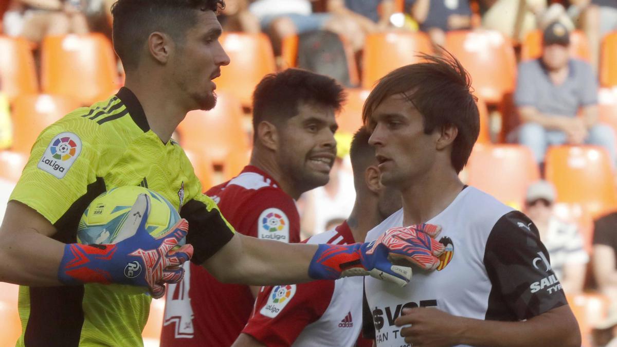 Una imagen de Mario Domínguez en el duelo ante Osasuna