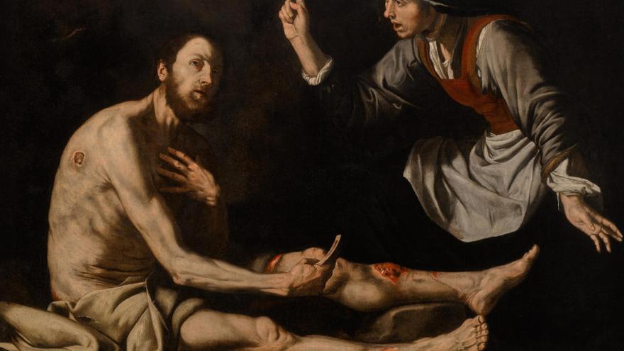 «Job sentado entre cenizas», el cuadro de Ribera que saldrá el 30 de enero a subasta.