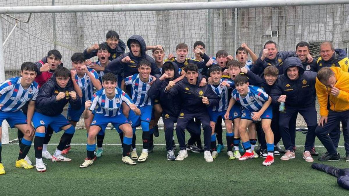 0-7 | El Cadete A del Deportivo golea al Xuventude y es campeón