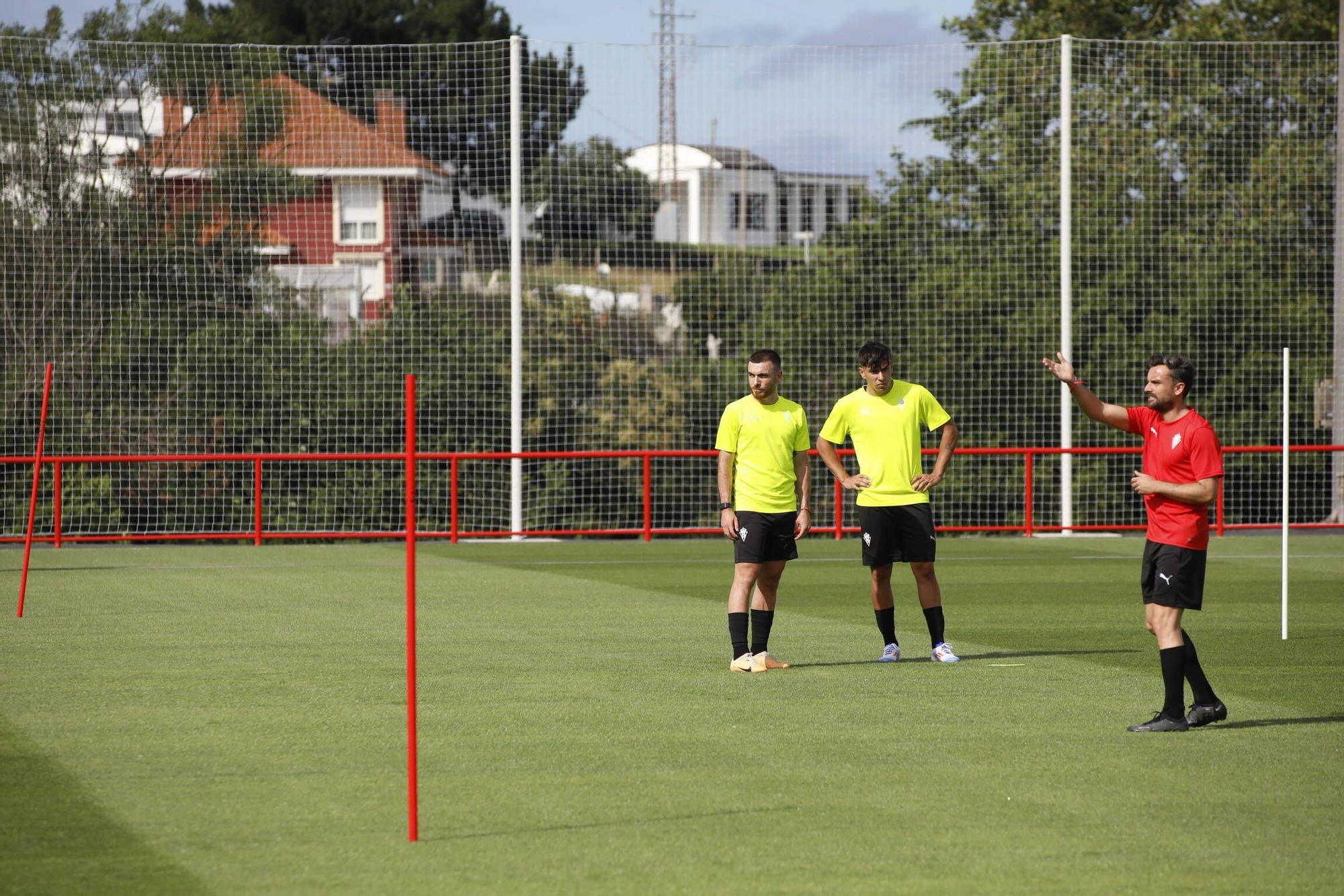 Así fue el primer entrenamiento de la era Albés en el Sporting (en imágenes)