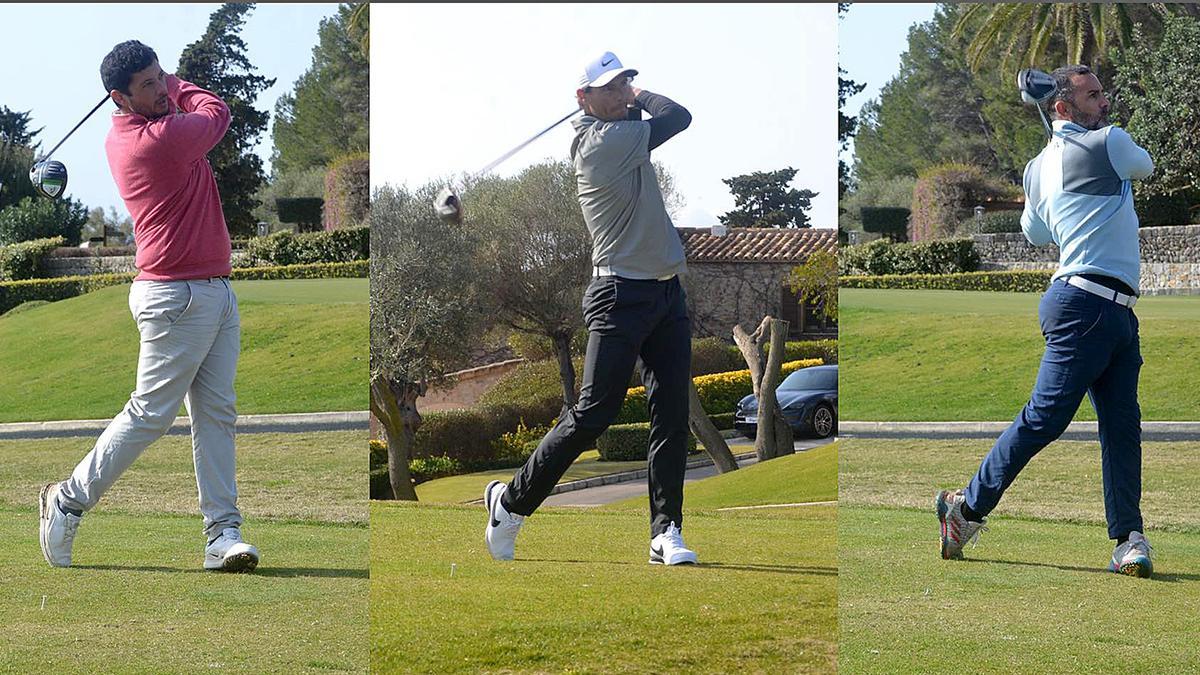 Fede Páez, Rafa Nadal y Juan Pedro Manjón, los tres primeros en el Balear amateur de golf