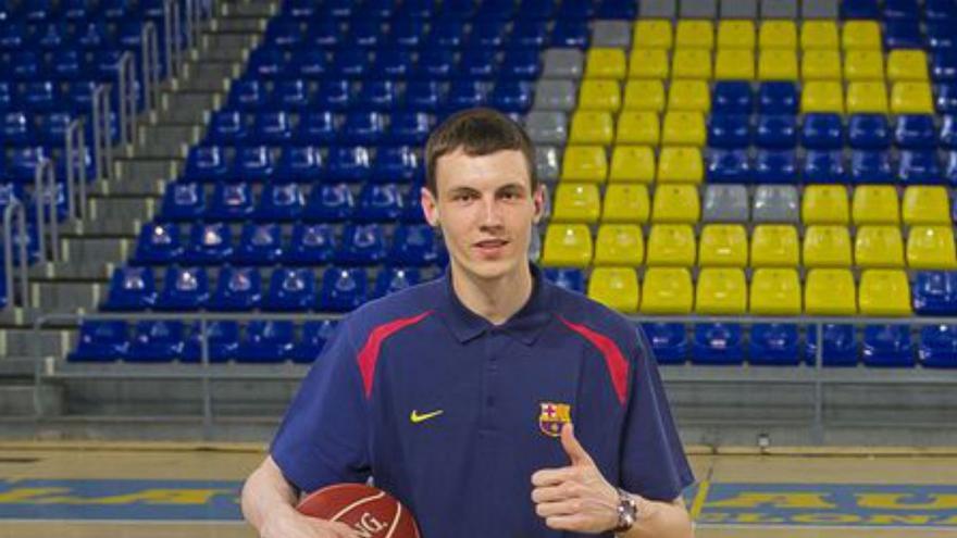 Rodions Kurucs, en el Barça. | FC BARCELONA