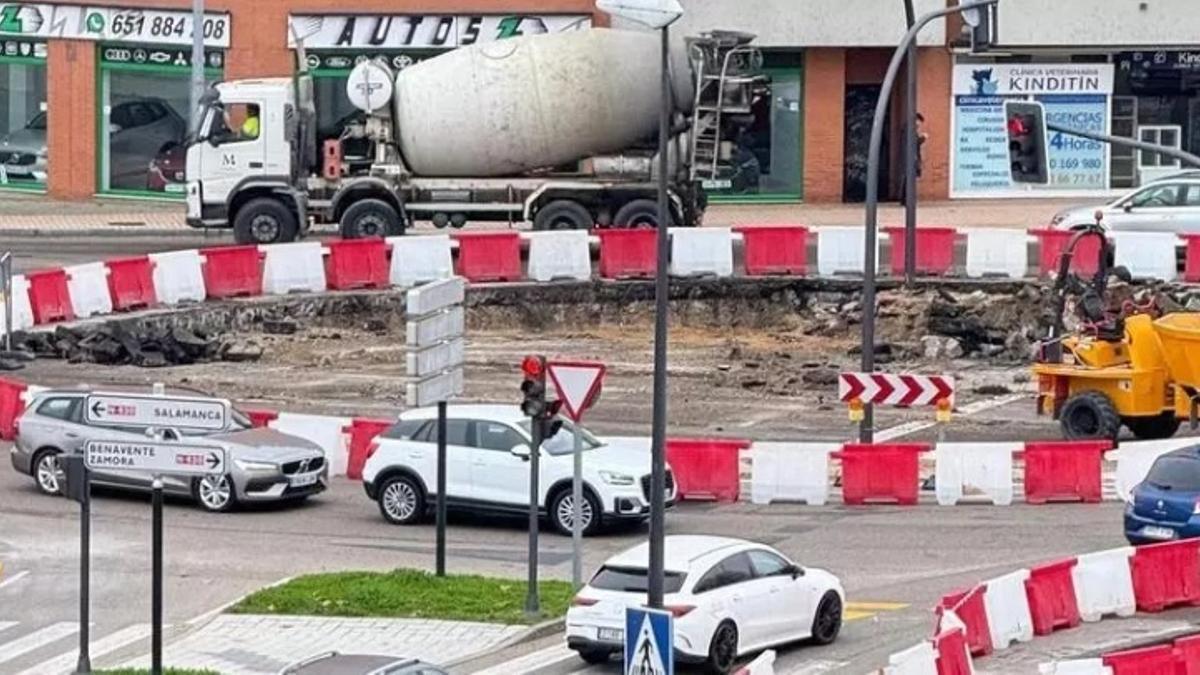 Obras de la rotonda de Cardenal Cisneros.