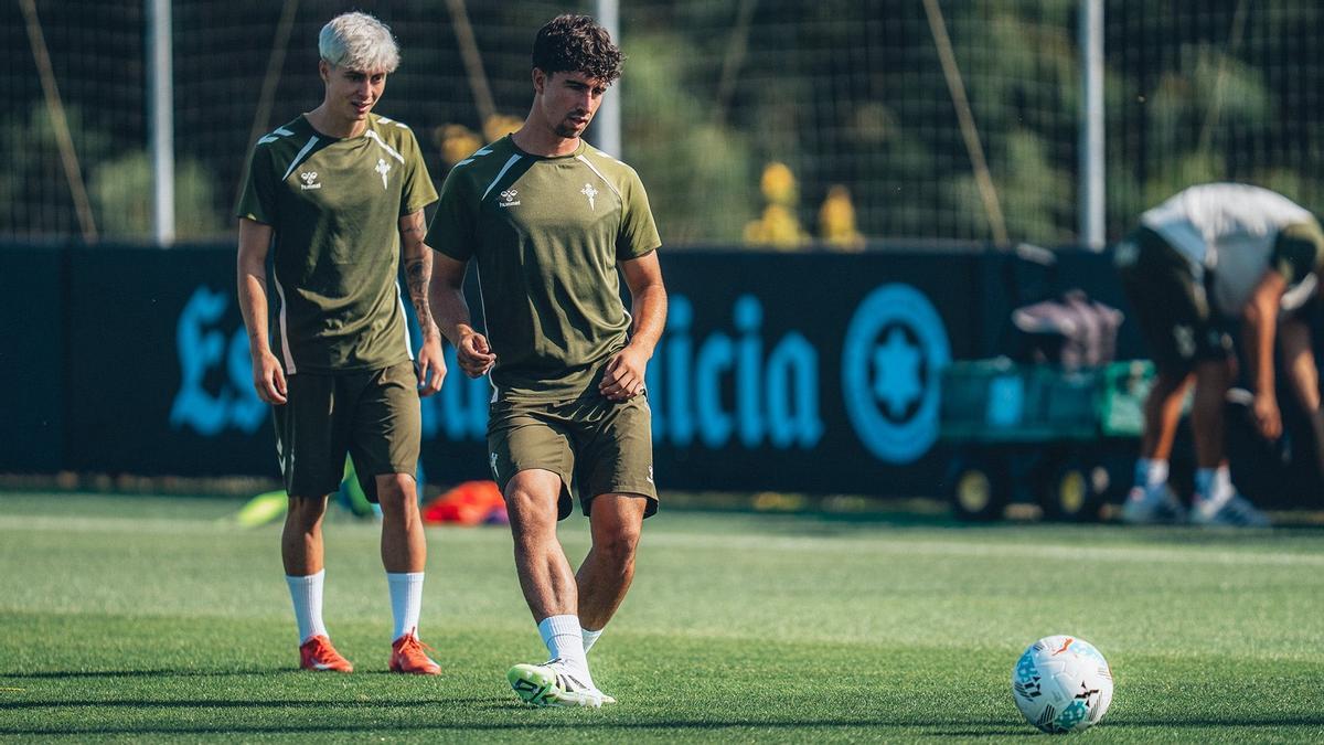 Oscar Marcos y Hugo González, durante la pretemporada de hace un año.