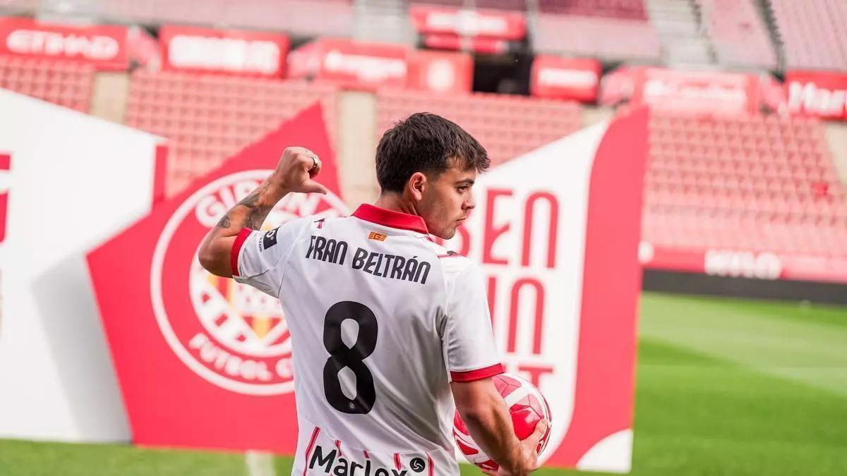 Fran Beltrán, en su presentación con el Girona