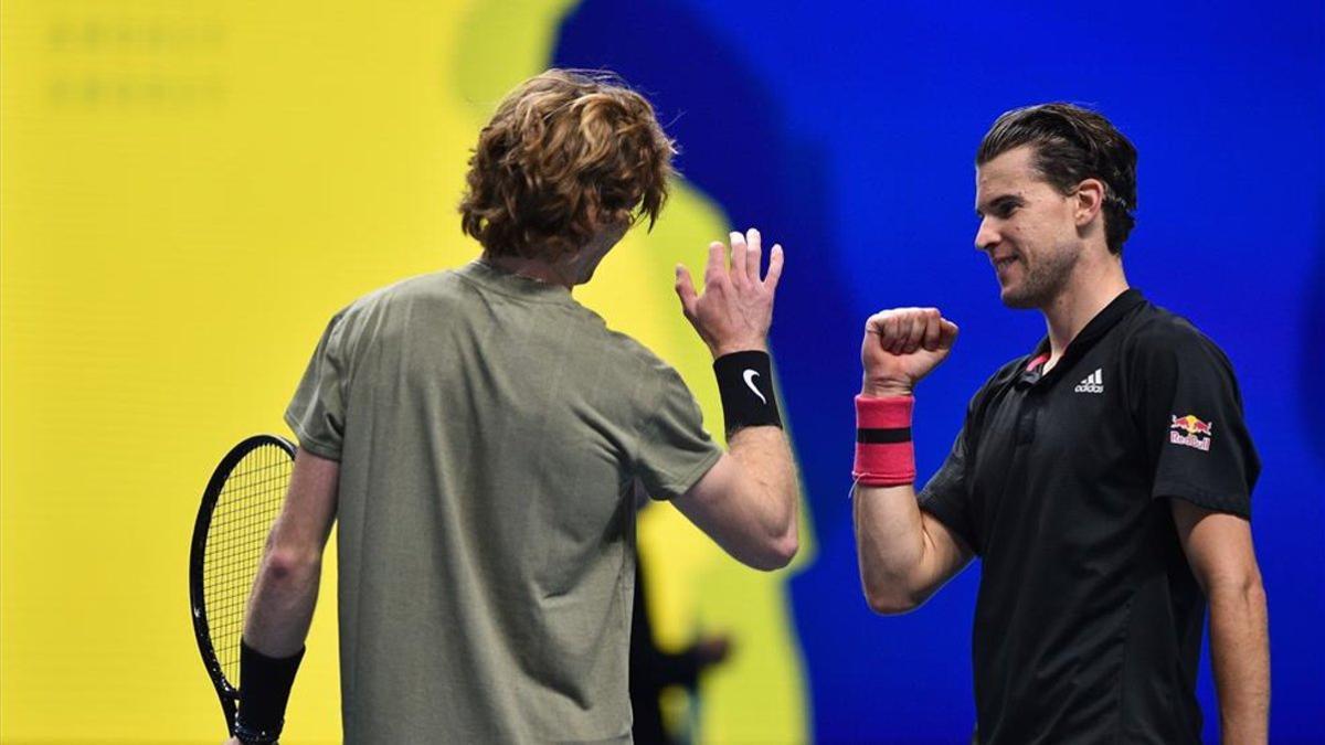 Thiem utilizó el partido ante Rublev como un entrenamiento para las semifinales