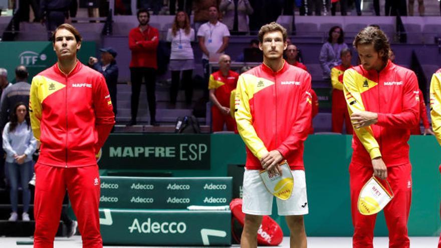Presentación del España - Argentina de cuartos de final de Copa Davis