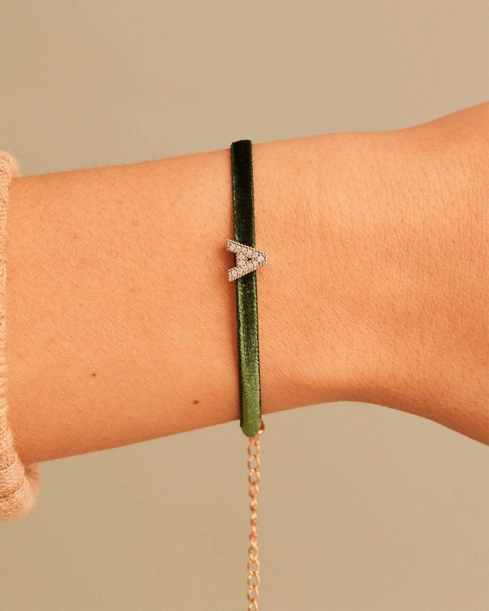 Pulsera con cinta de terciopelo de Apodemia