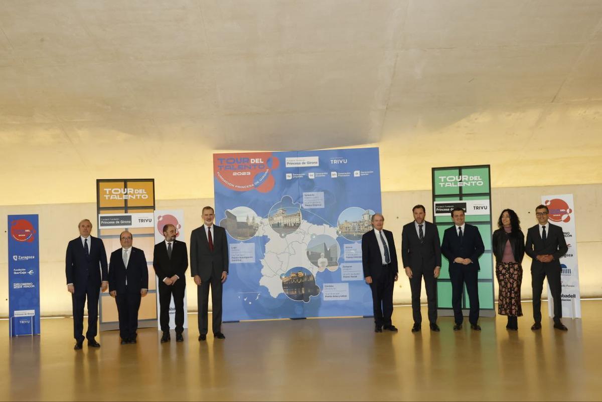 El alcalde de Córdoba asiste a la recepción de Casa Real en Zaragoza por el Tour del Talento de la Fundación Princesa de Girona.