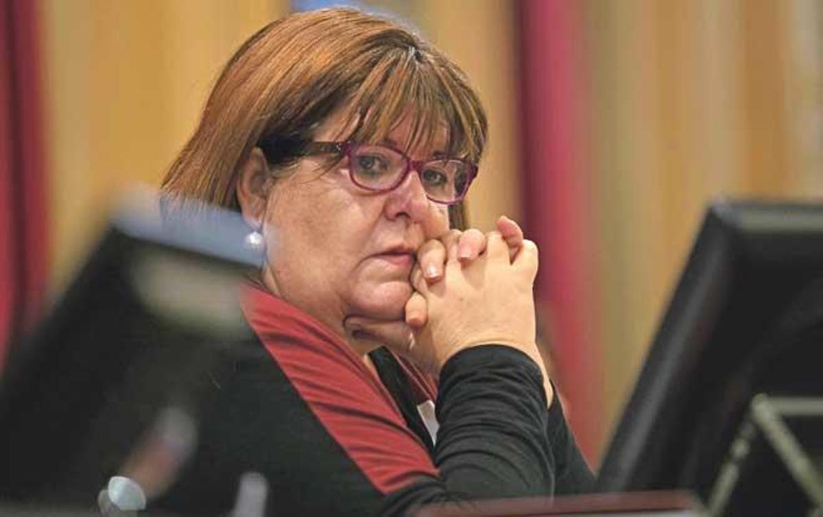 La presidenta del Parlament, Xelo Huertas, el pasado martes.