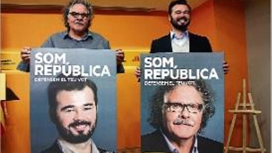 Rufián i Tardà van presentar la campanya electoral.