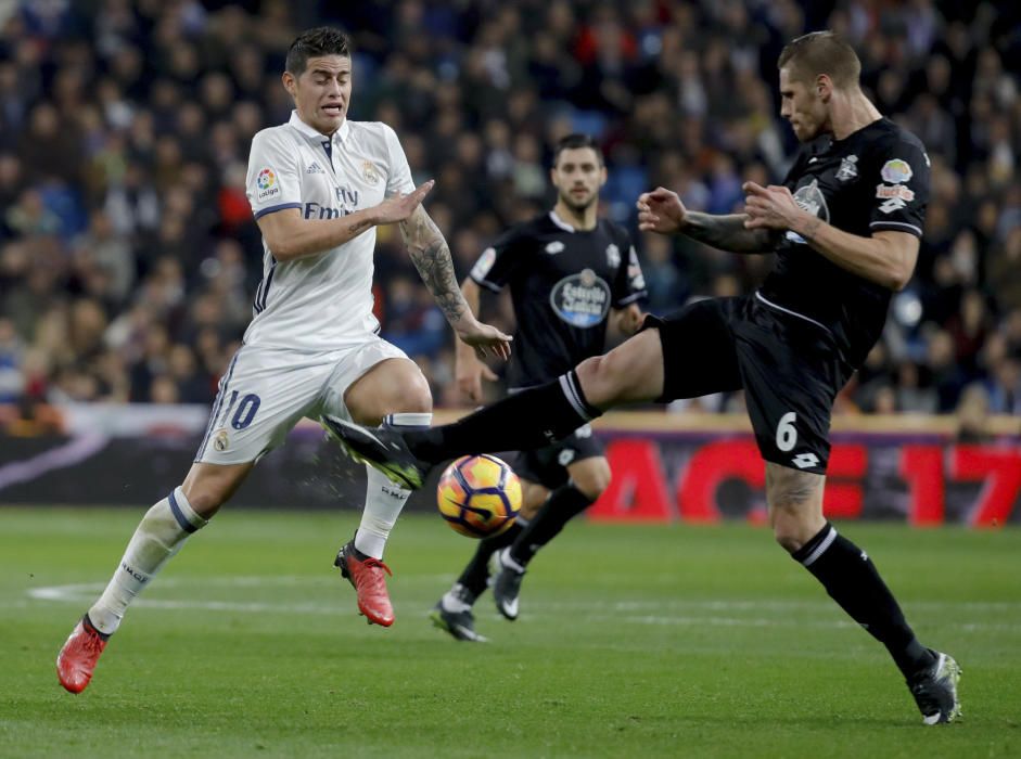 El Dépor cae ante el Real Madrid en el descuento