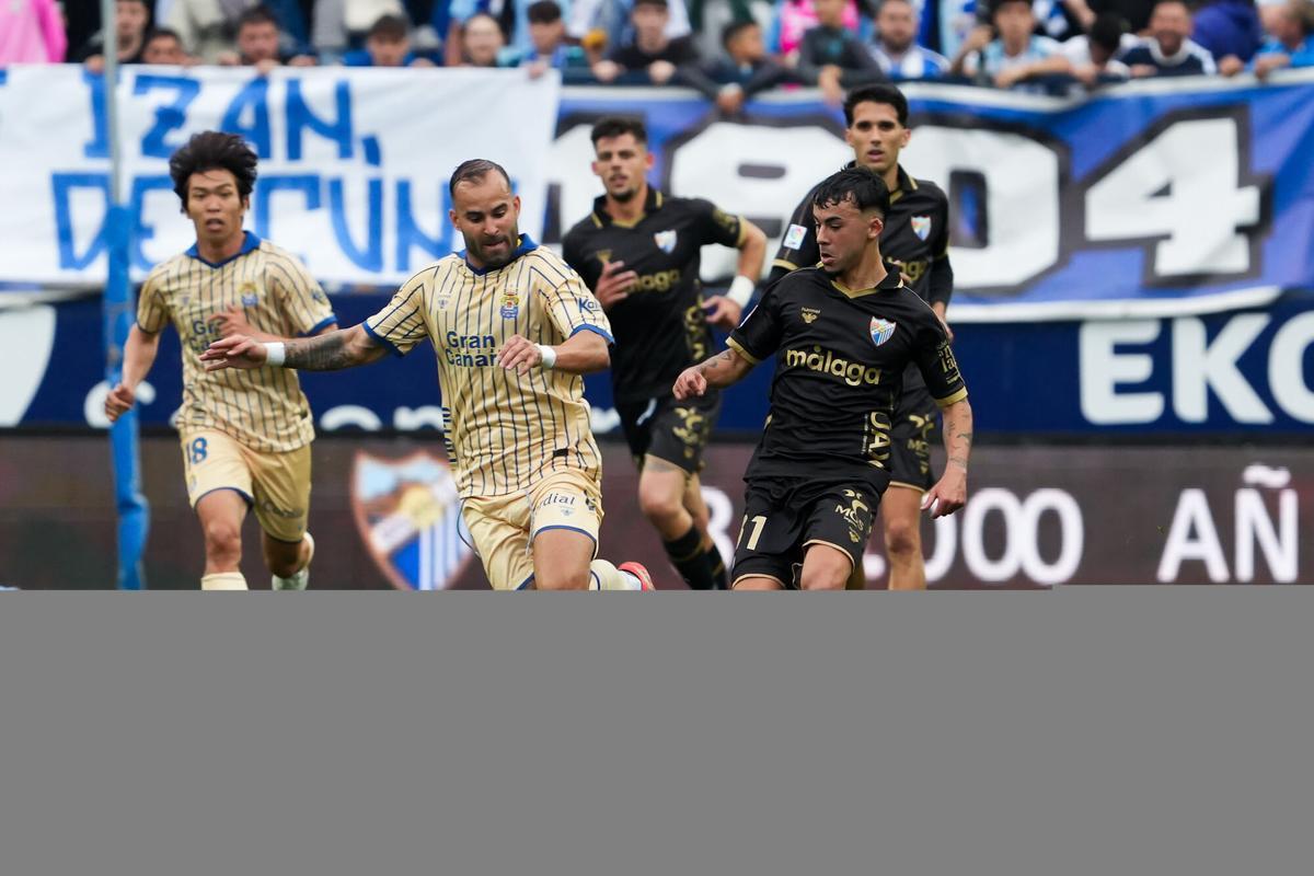 El Málaga CF consiguió ganar por 2-0 ante la UD Las Palmas.