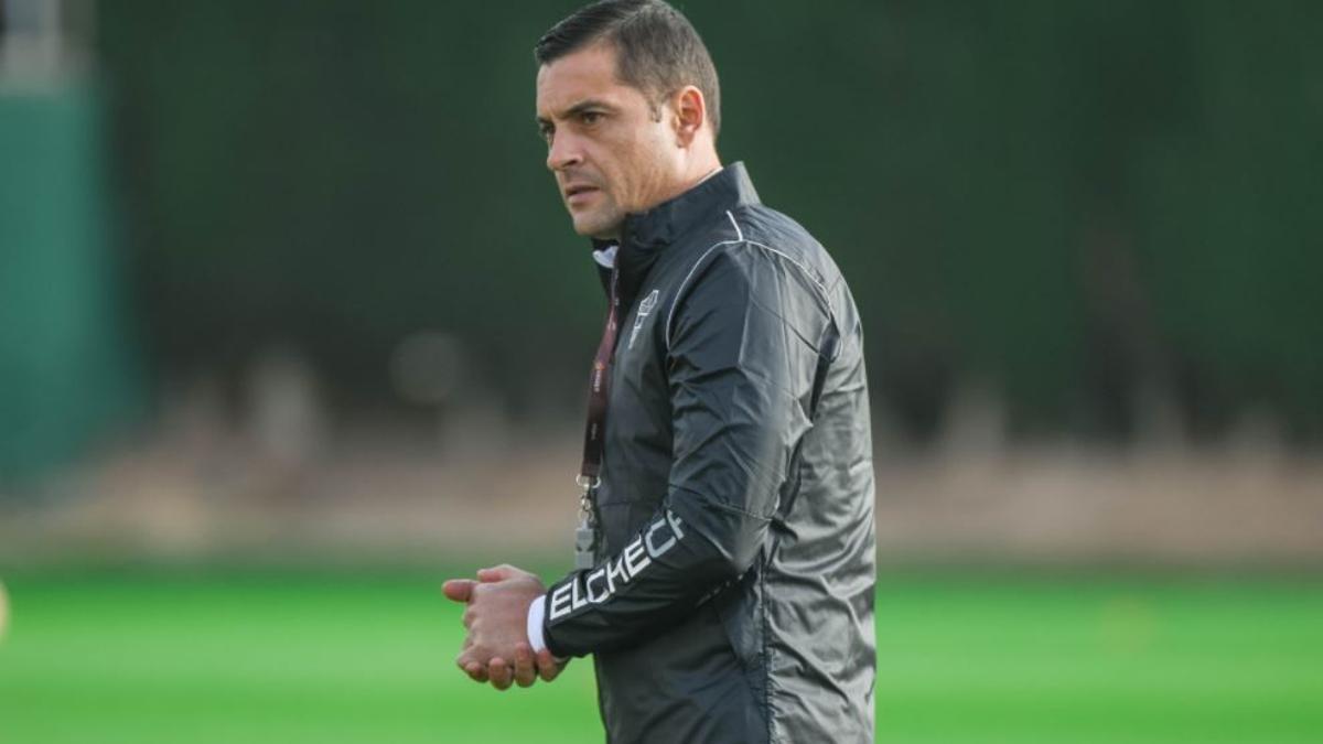 Francisco, en el entrenamiento del Elche