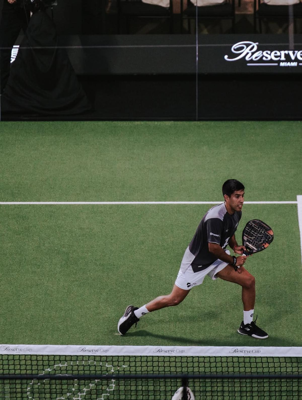 Chingotto, durante su partido contra Galán y Sanz