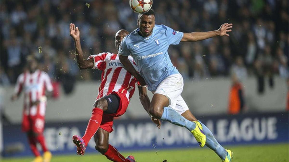 El Malmö derrotó con justícia al Olympiacos de Míchel