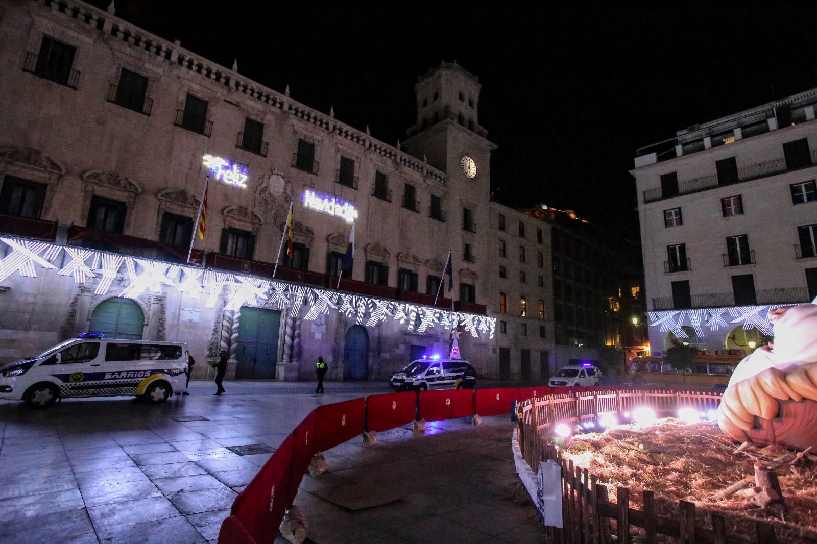 Alicante, vacía durante la Nochevieja del año Covid