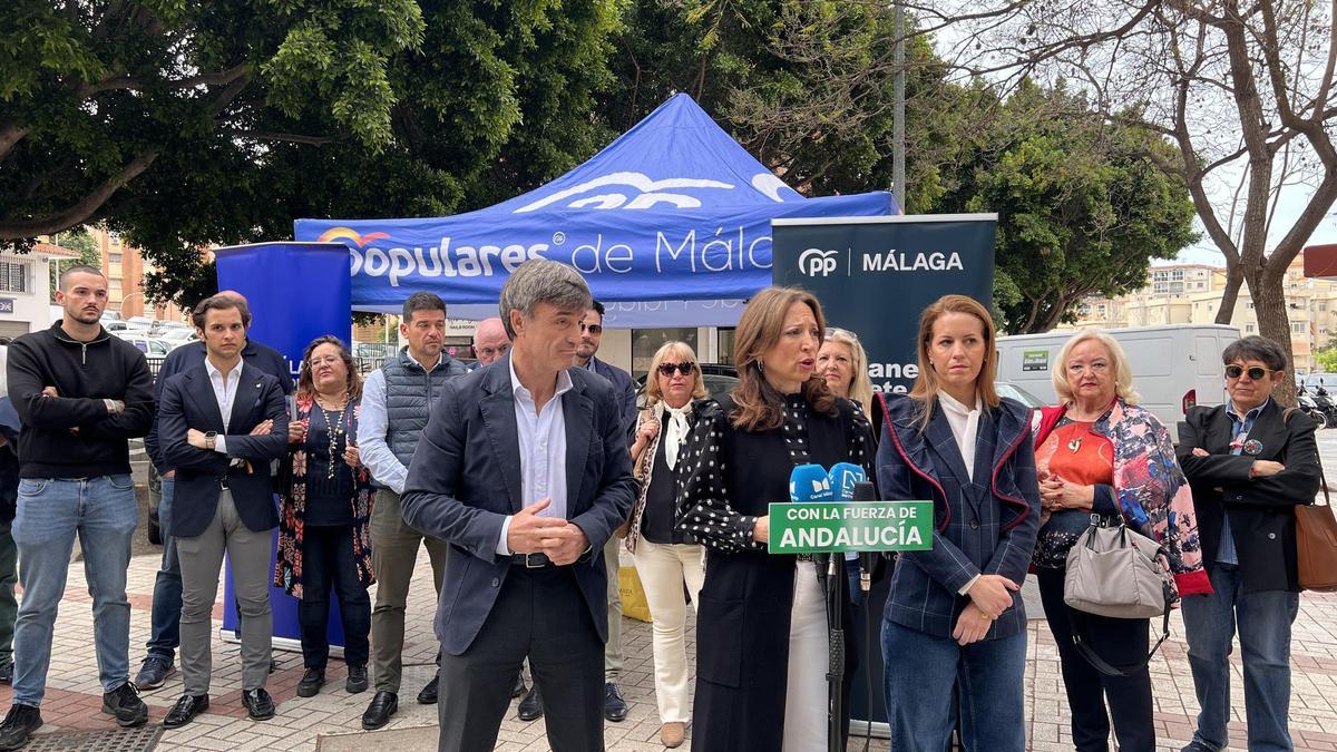 La presidenta del PP de Málaga, Patricia Navarro, en una acto de precampaña de la formación de cara al 17M.