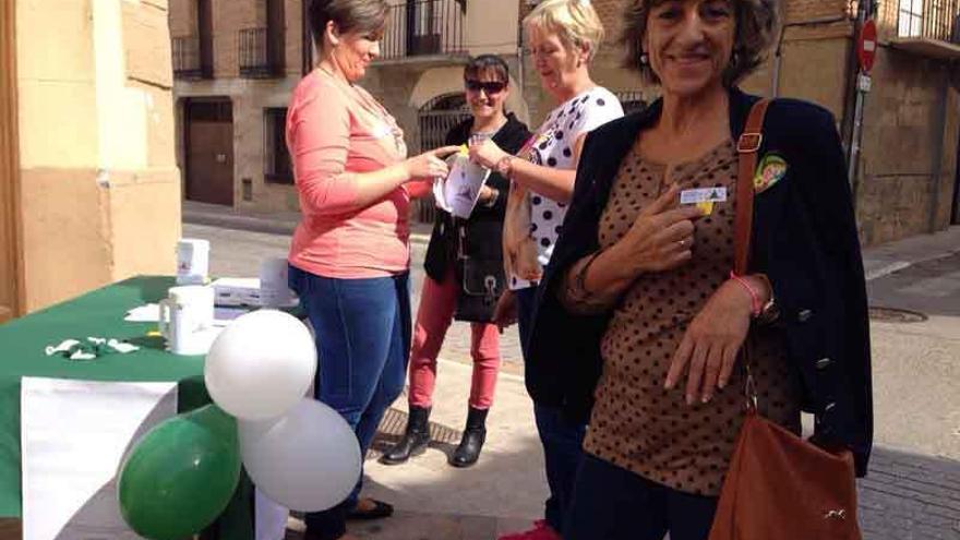 Una de las mesas informativas instaladas en Toro.