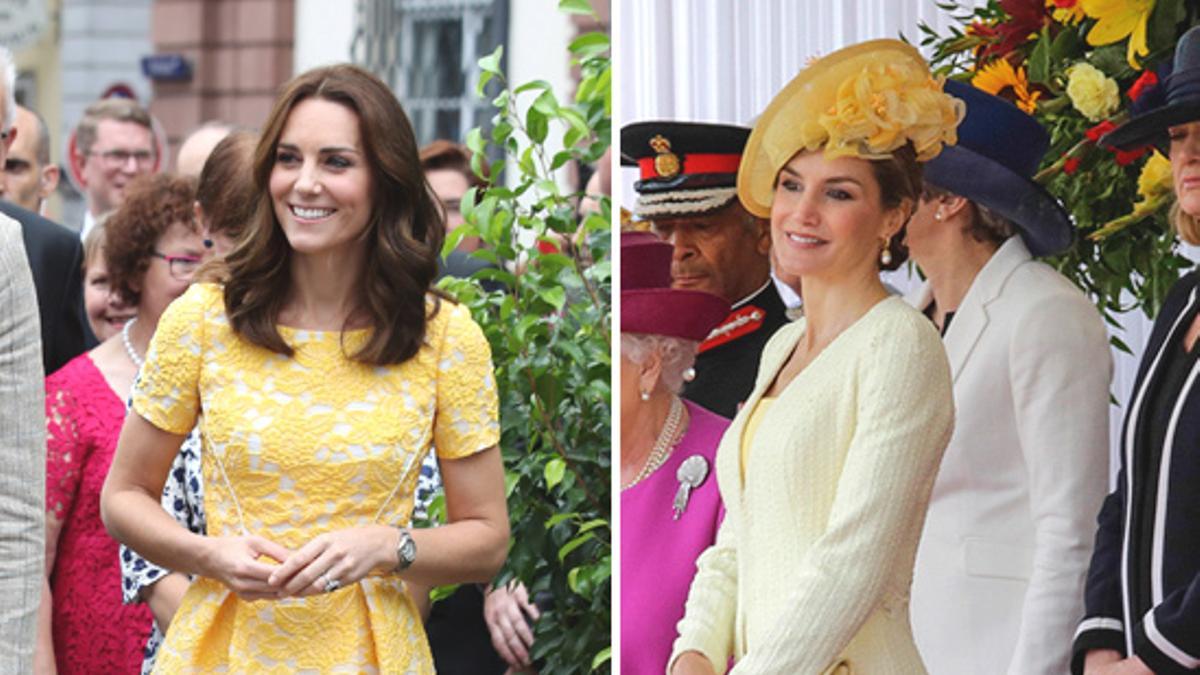 Kate Middleton y Letizia Ortiz de amarillo