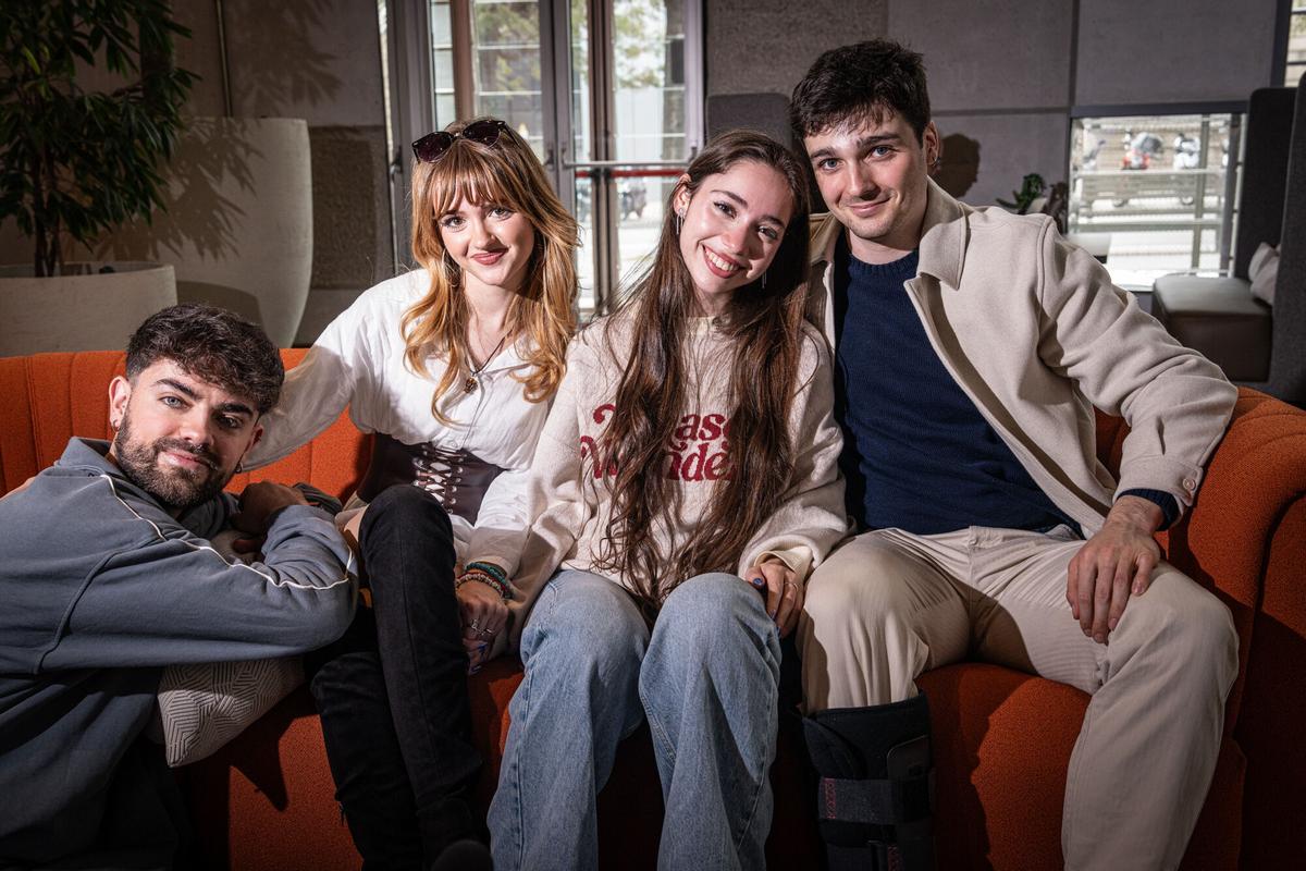 Iván Rojo, Lucía, Judit y Max Navarro