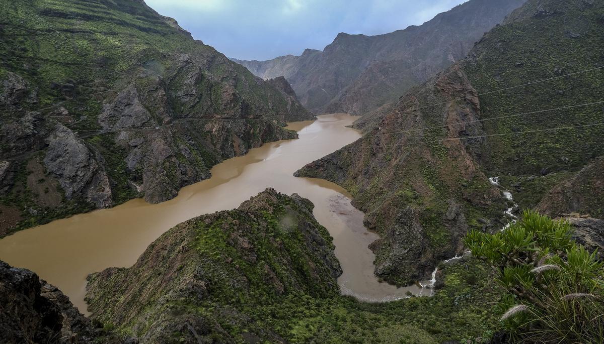 Presa del Parralillo, en La Aldea de San Nicolás.
