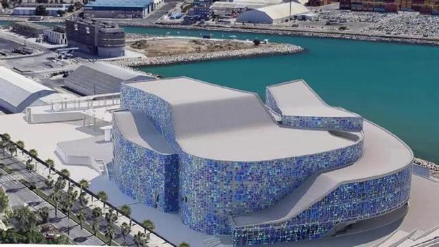 Imagen exterior del futuro Palacio de la Ópera de Málaga.