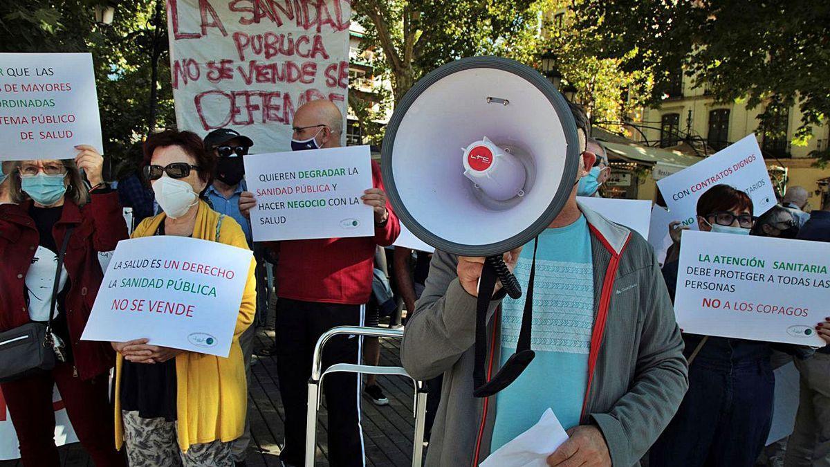 Manifestación por la sanidad pública en una imagen de archivo.