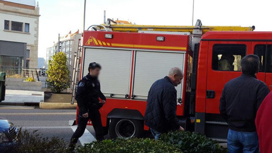 Lugar donde se produjo el desprendimiento en Vigo // FdV