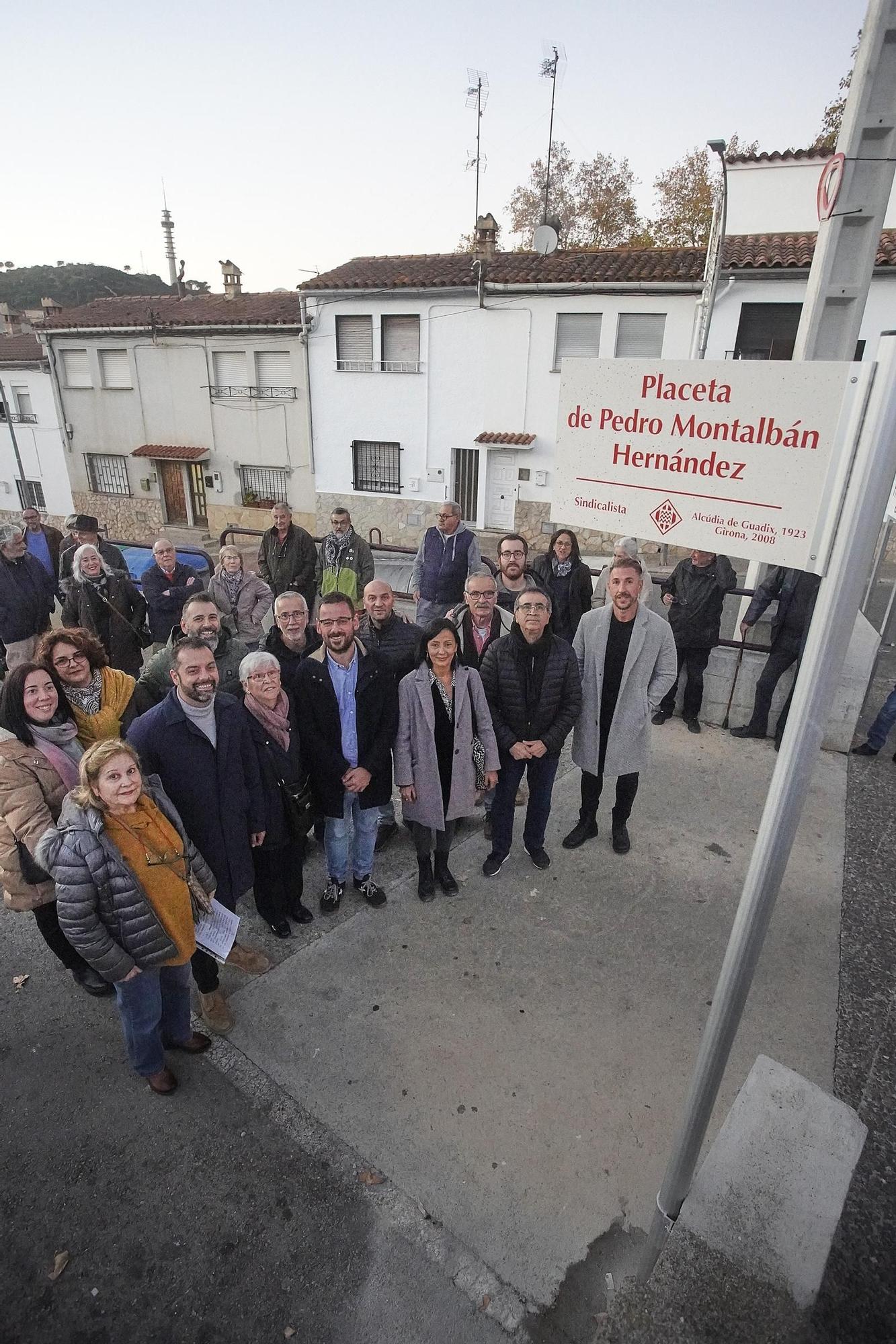 Un espai a Vila-roja rep el nom sindicalista Pedro Montalbán