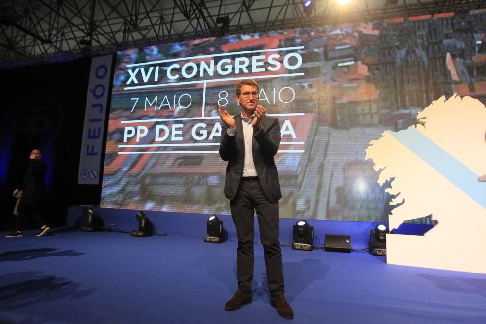 El PPdeG aclama a Feijóo en su congreso en Ourense