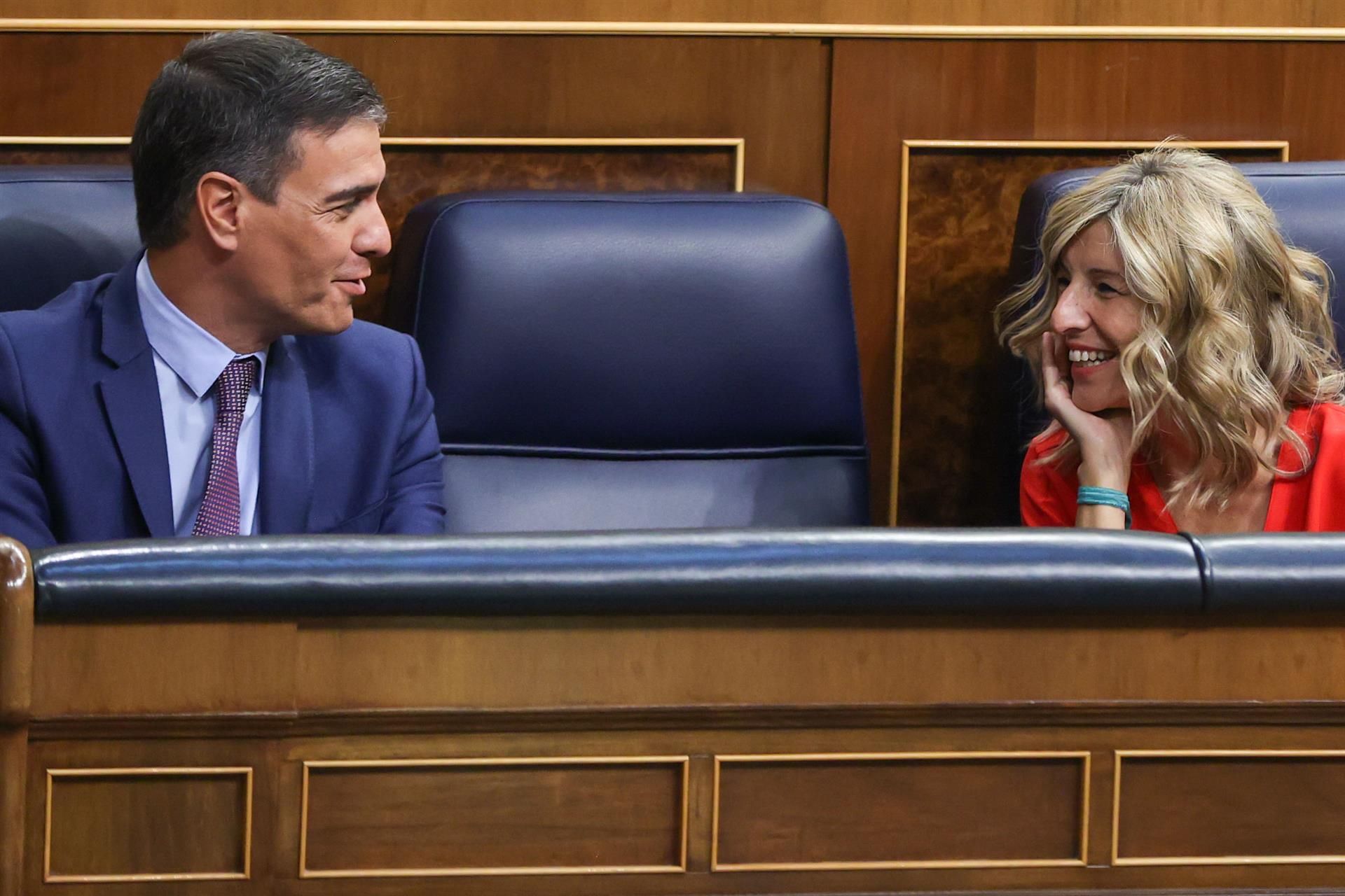 Pedro Sánchez y Yolanda Díaz.