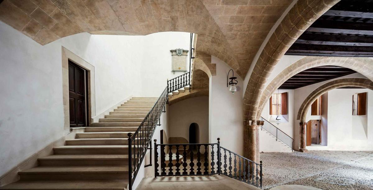 Un aspecto del patio de Can Balaguer, edificio que fue completamente restaurado en 2016