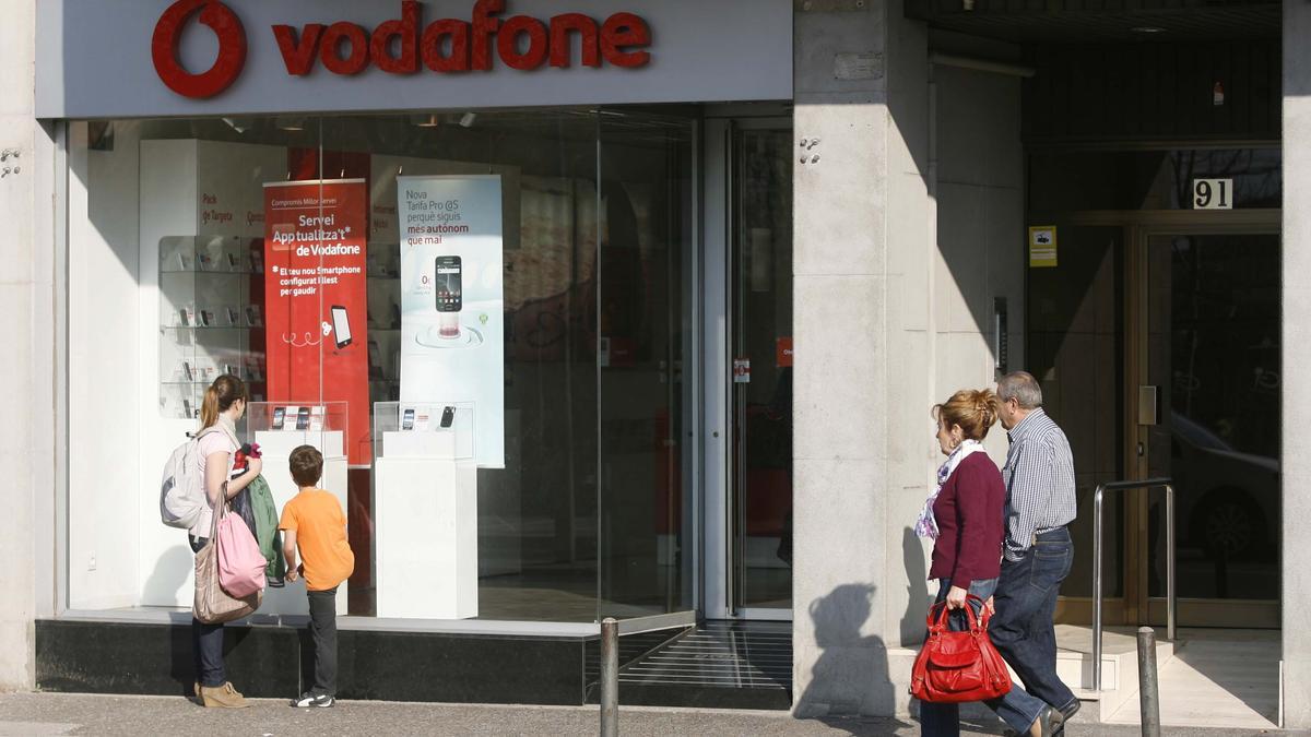 Una botiga de Vodafone a Girona