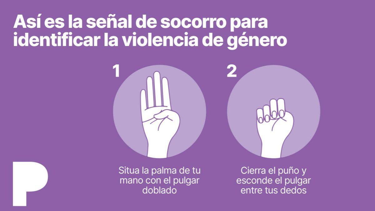 Este es el gesto con la mano para denunciar que se es víctima de la violencia de género