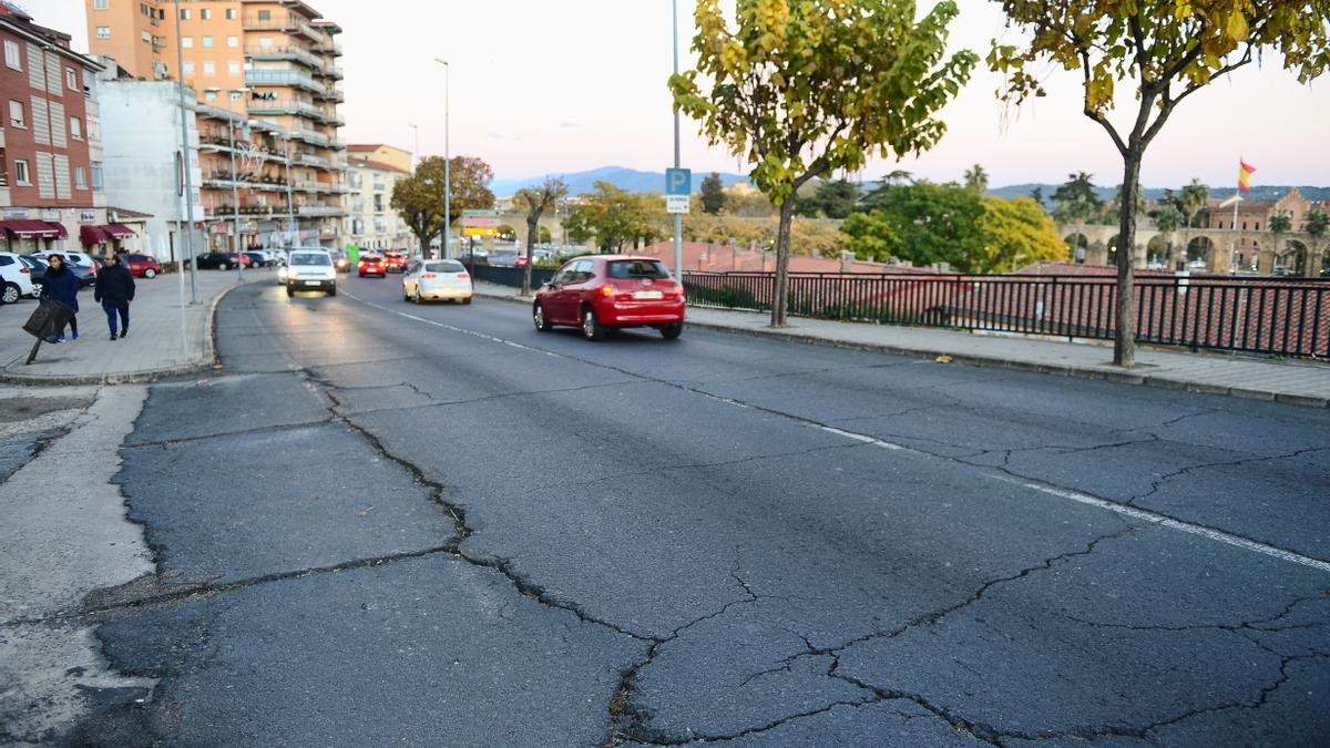 Tramo de la avenida Salamanca incluido en el plan de asfaltado.