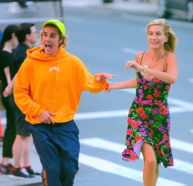 Justin Bieber y Hailey Baldwin se lo pasan pipa cruzando por Nueva York
