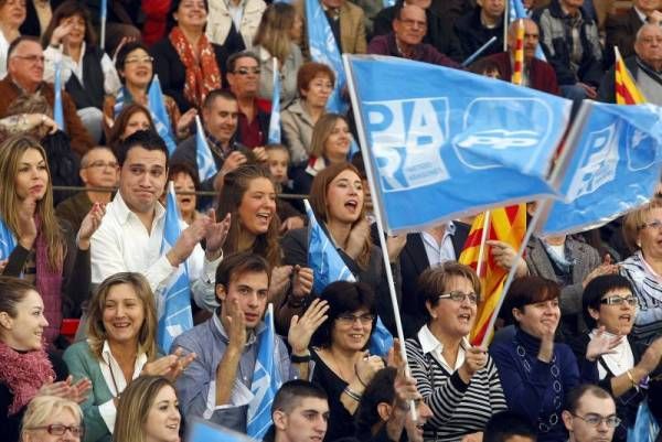 Las imágenes del mitin de la coalición PP-PAR en Zaragoza