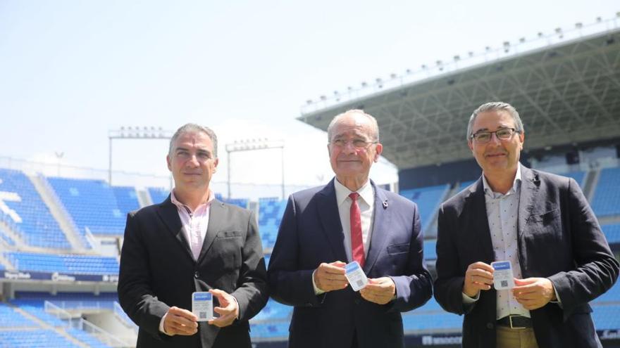 Bendodo, De la Torre y Salado, este jueves en La Rosaleda.