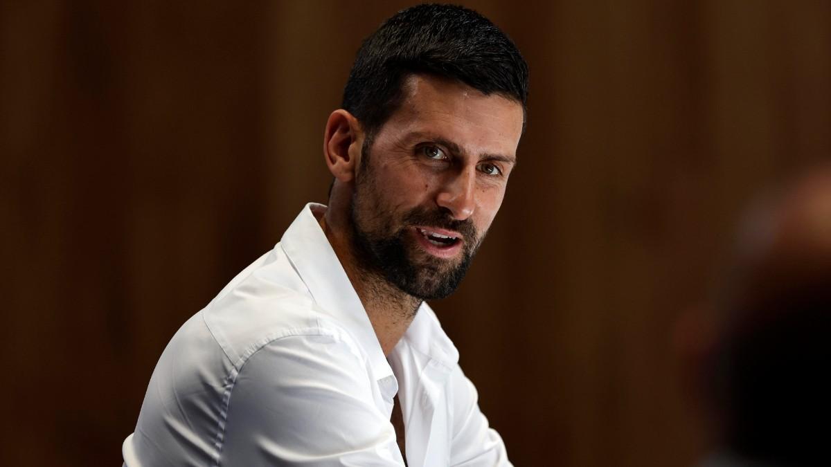 Novak Djokovic, en rueda de prensa