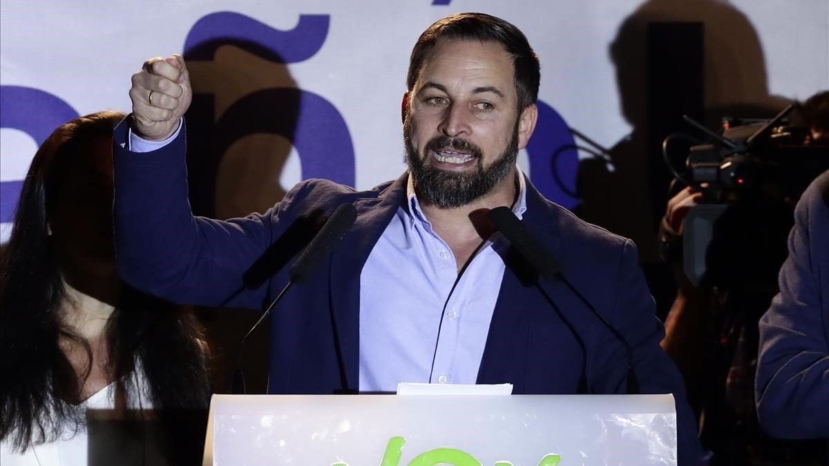 undefined47943656 santiago abascal  leader of far right party vox  addresses s190428235124