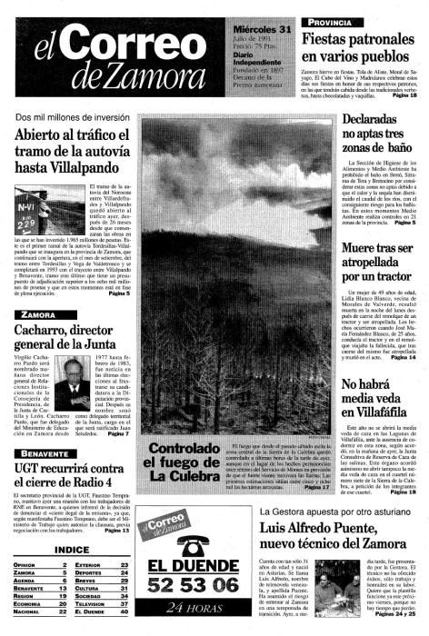 Así te contamos el incendio de La Culebra en 1991